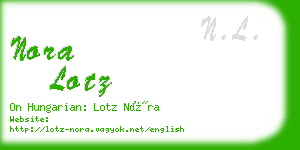 nora lotz business card